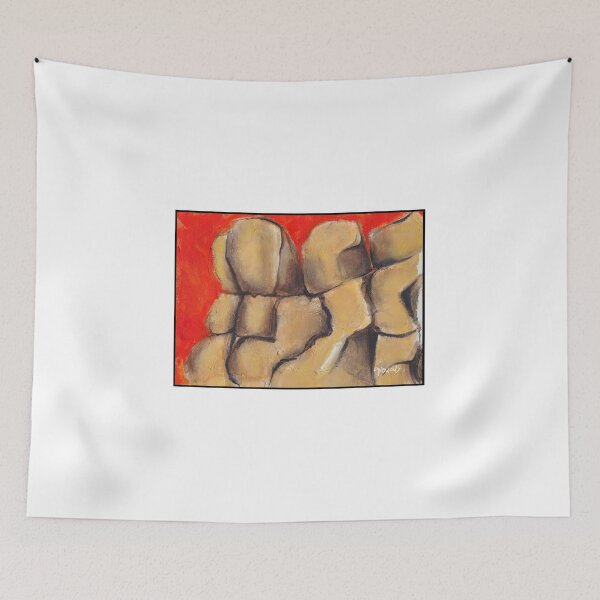 Item preview, Yellow and red abstract  designed and sold by Sukhpal Grewal Ethnic Art.
