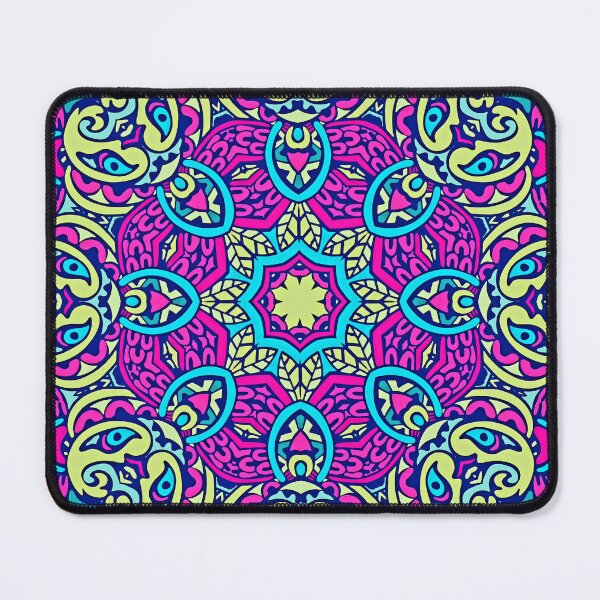 Item preview, Mandala (hot pink/blue/pea green) Pattern designed and sold by CMooreWorx.