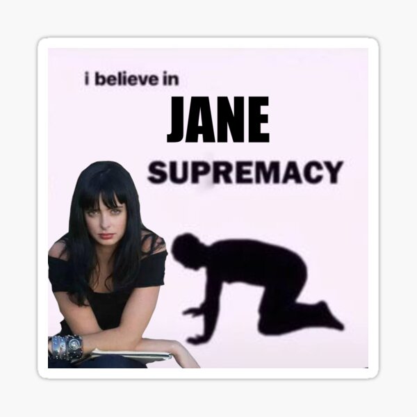 Vista previa del artículo con la obra «creo en la supremacía de jane», diseñado y vendido por rizu100.