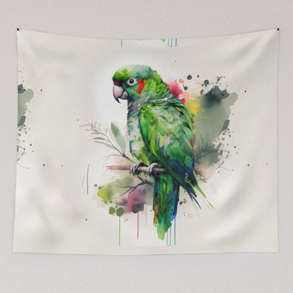 Item preview, Watercolour paint splash parrot - Perfect gift for animal lovers; Ideal for home decor; animal print artwork designed and sold by erzypher.