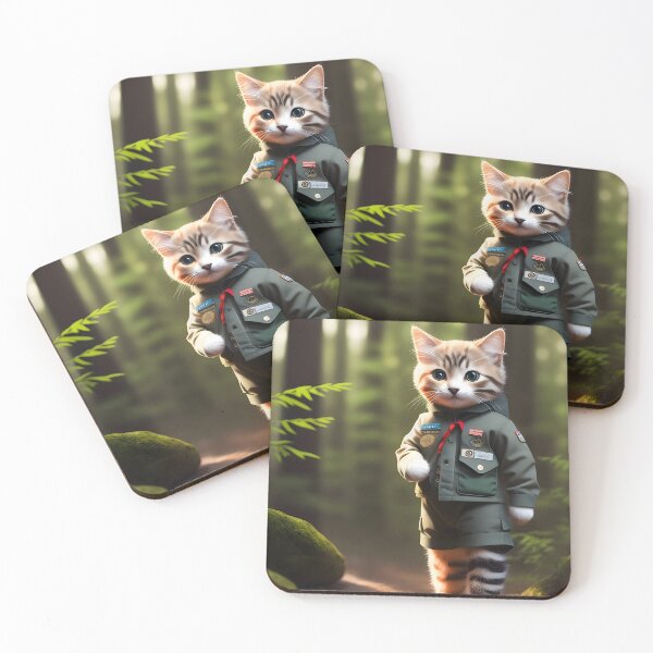 Item preview, Scout Cat - Modern Digital Art designed and sold by Ai-michiart.