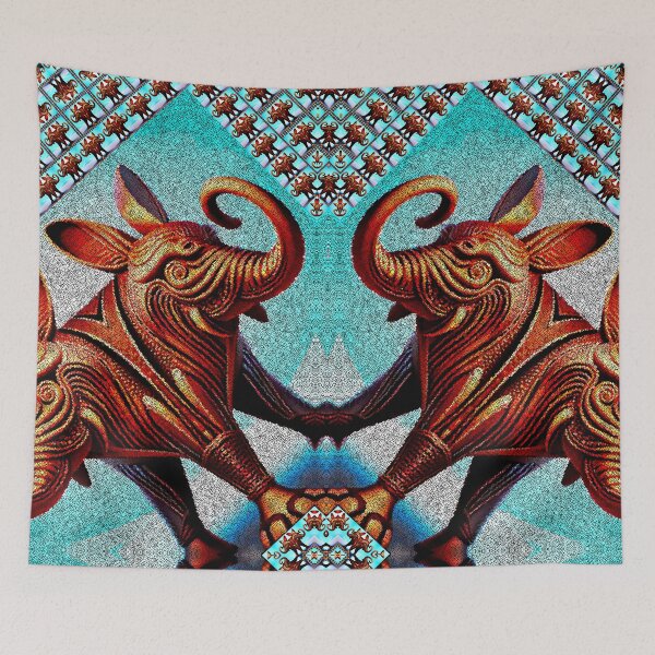 Item preview,  *Crossbreeding 3D Elephantrabbit Geometric Chocolate Abstract Art* designed and sold by Ralek.