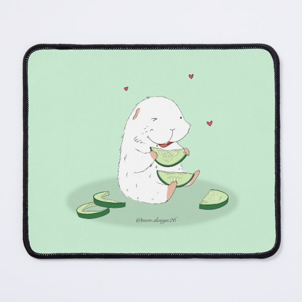 Item preview, Idefix loving half moon cucumber slices designed and sold by mondesign26.