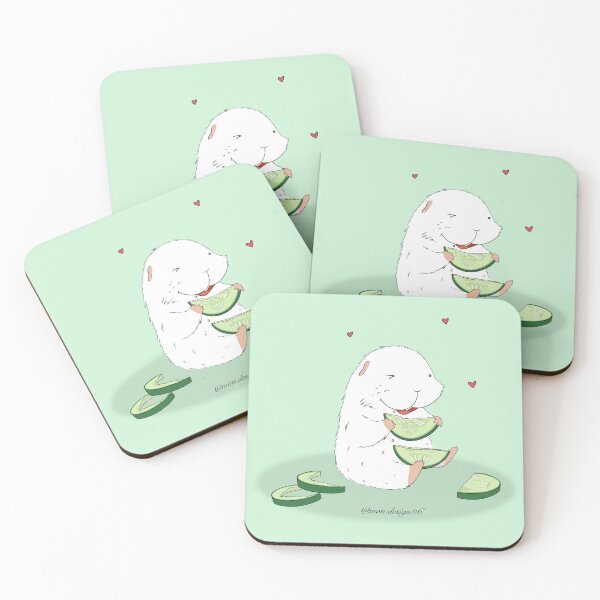 Item preview, Idefix loving half moon cucumber slices designed and sold by mondesign26.