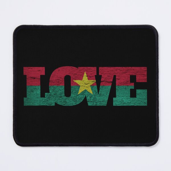 Item preview, I Love Burkina Faso – Artistic Burkinabe Flag Design designed and sold by MagicalFun.