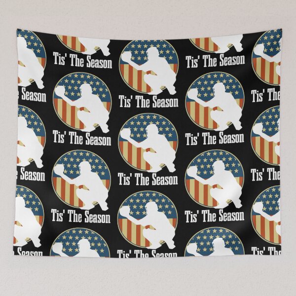 Item preview, Baseball Game Tis The Season Baseball Player USA Flag designed and sold by CharJens.