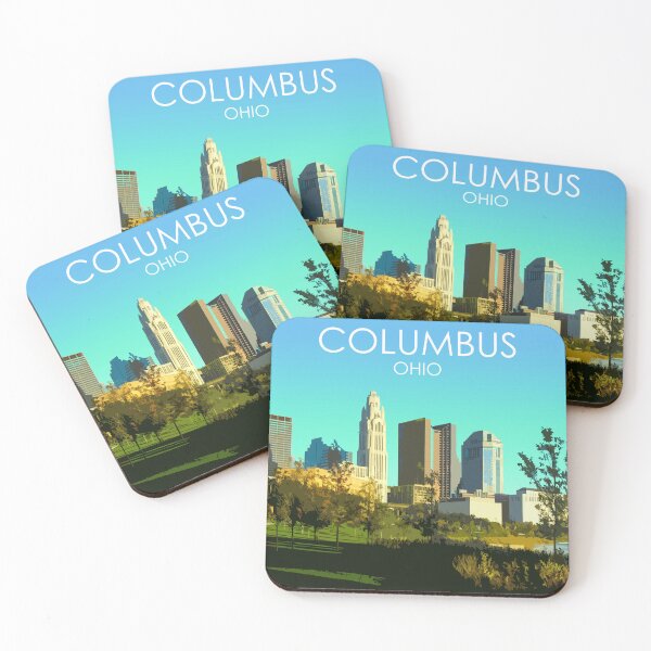 Item preview, Columbus, Ohio, USA, Travel Print designed and sold by summattodraw.