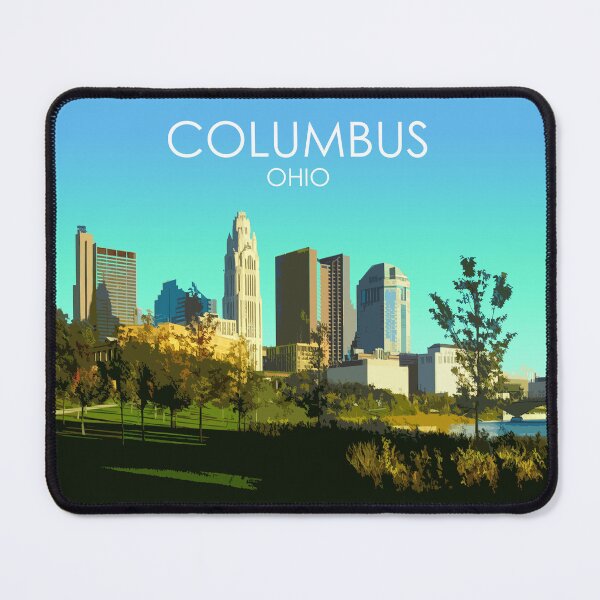 Item preview, Columbus, Ohio, USA, Travel Print designed and sold by summattodraw.