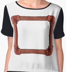 Rusty iron pipes assembled in a rectangle Chiffon Top