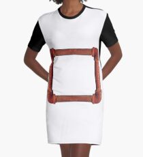 Rusty iron pipes assembled in a rectangle Graphic T-Shirt Dress