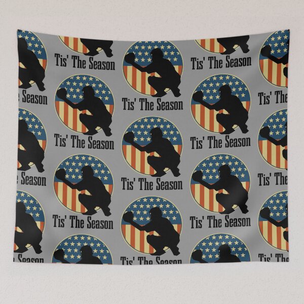 Item preview, Baseball Game Tis The Season Baseball Player USA Flag designed and sold by CharJens.