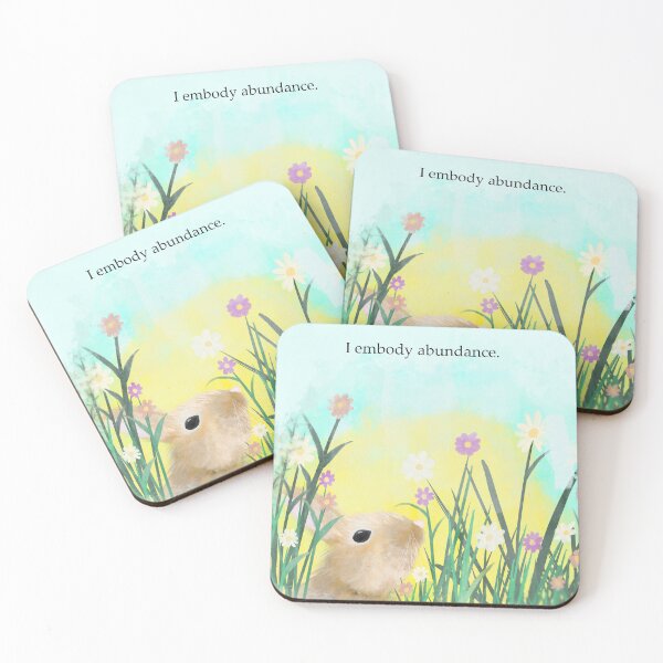 Item preview, I embody abundance, bunny, rabbit, manifestation, motivation  designed and sold by Treasuredreams.