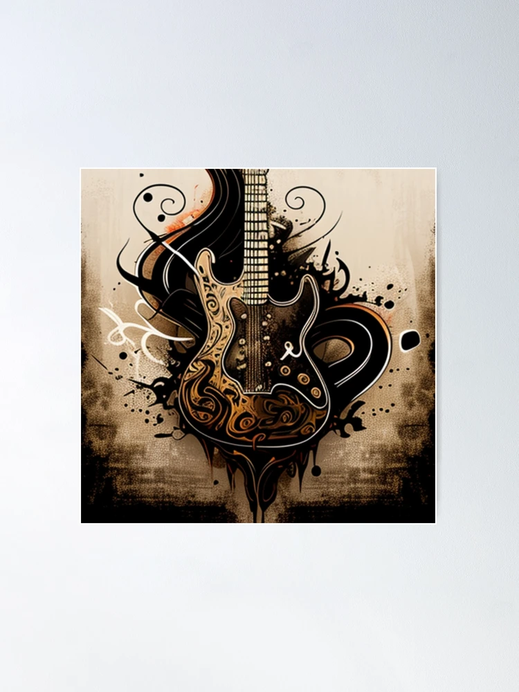 Stylish electric guitar | Poster