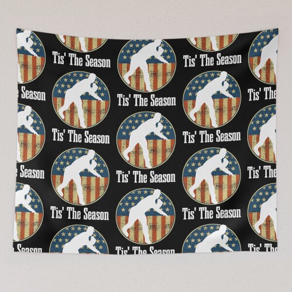 Item preview, Baseball Game Tis The Season Baseball Player USA Flag designed and sold by CharJens.