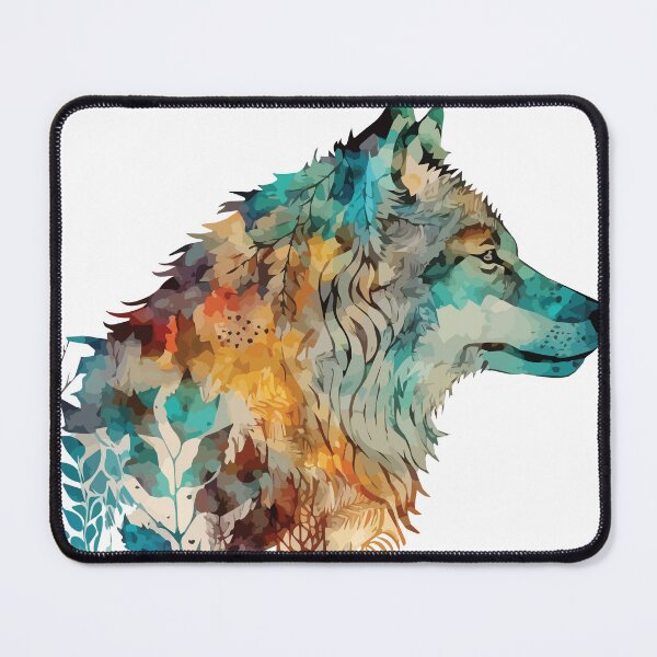 Item preview, A Bohemian Watercolor of a Wolf - Boho Animals designed and sold by GVRDesign.