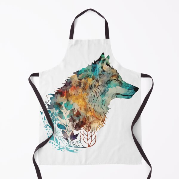 Item preview, A Bohemian Watercolor of a Wolf - Boho Animals designed and sold by GVRDesign.
