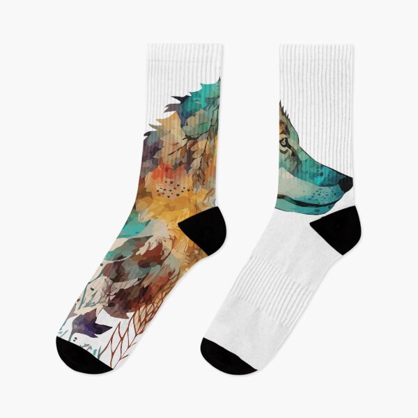 Item preview, A Bohemian Watercolor of a Wolf - Boho Animals designed and sold by GVRDesign.