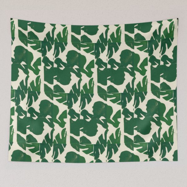 Item preview, Relief floral print green designed and sold by Quirkypieces.
