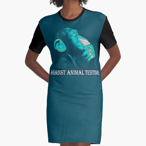 AGAINST ANIMAL TESTING T-Shirt Kleid