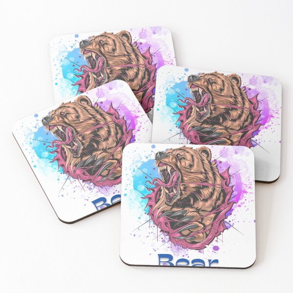 Item preview, Modern Bear And Strength Blue Neon Lights designed and sold by W&M Store.