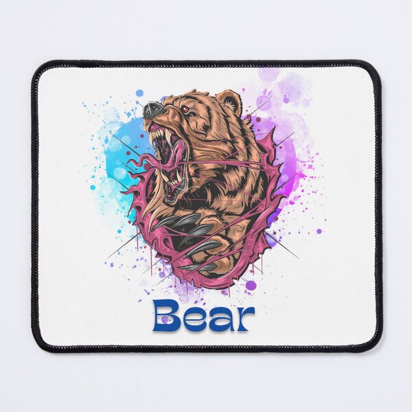 Item preview, Modern Bear And Strength Blue Neon Lights designed and sold by W&M Store.