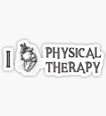 I Love Physical Therapy PT Design Sticker