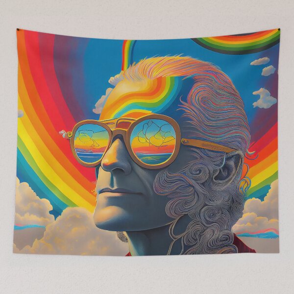 Item preview, 'Rainbow Ad Infinitum' Alex Gray Psychedelic Painting designed and sold by ga-arts.