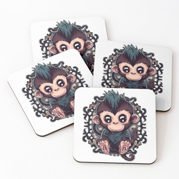 Item preview, Cutiez Punk - Baby Monkey Primate Rebellion designed and sold by ChromaArtistic.