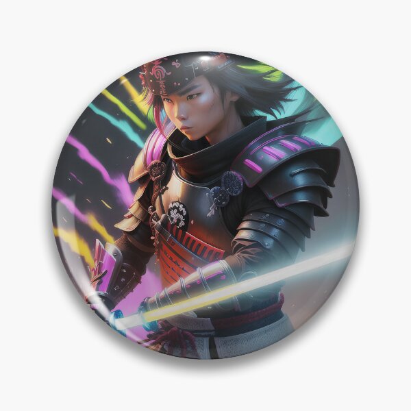 Item preview, neon samurai girl designed and sold by kiwimick.