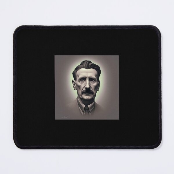 Item preview, George Orwell (black and white portrait) designed and sold by UglyAIArtwork.