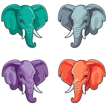 Artwork thumbnail, Elephant Sticker Pack by StickerWorlds