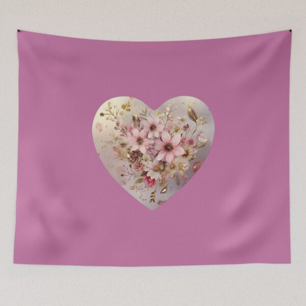 Aperçu de l'œuvre "Pensez au coeur floral rose (!!)." créée et vendue par CherNikDesigns.