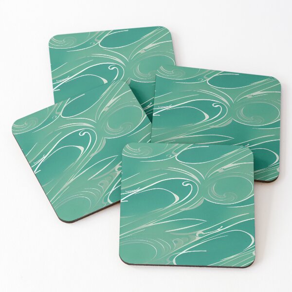 Item preview, Mixed Green and White Oval Shaped Swirls designed and sold by deniselynnimage.