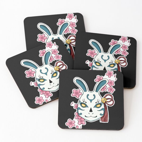 Item preview, Blossoming Habits: A Cherry Blossom Japanese Mask Blue designed and sold by The Warrior's Tavern.