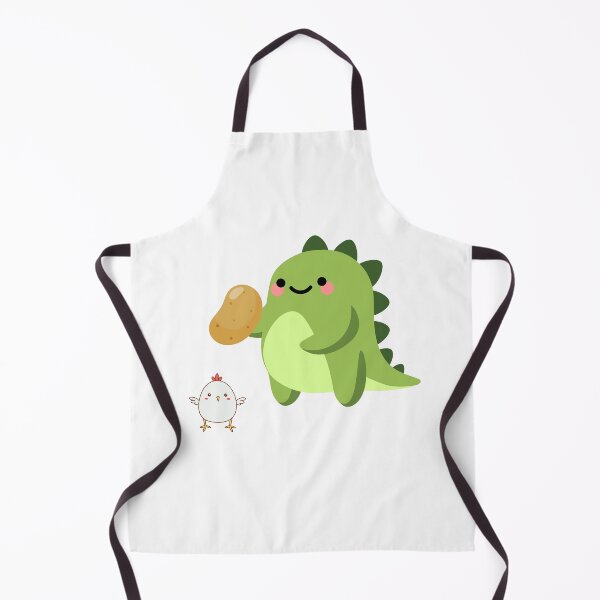 Item preview, Dinosaur with a potato and a chicken designed and sold by vintagelady56.