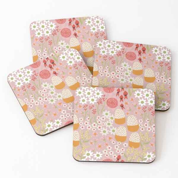 Item preview, Australiana Floral Quilt in Light Pink designed and sold by The Wattle Studio.