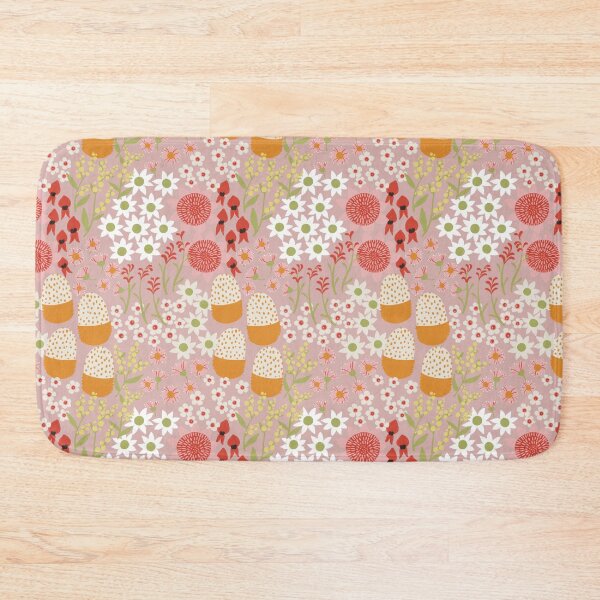 Item preview, Australiana Floral Quilt in Light Pink designed and sold by The Wattle Studio.