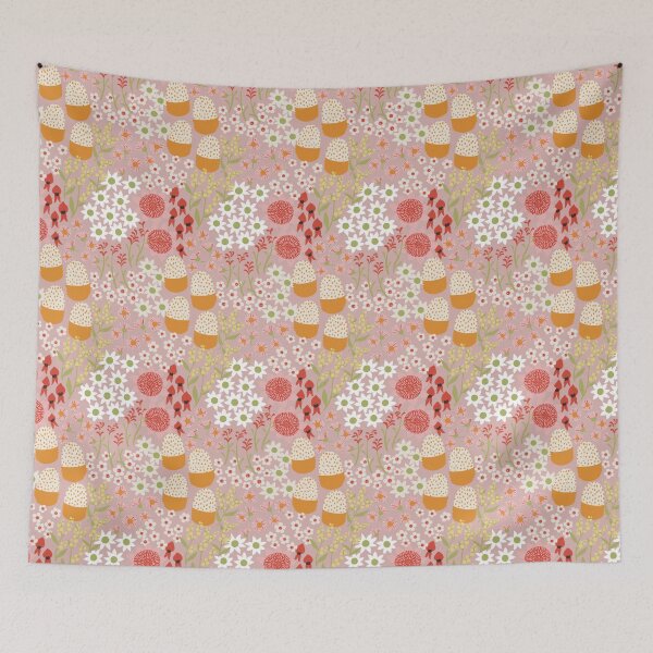 Item preview, Australiana Floral Quilt in Light Pink designed and sold by The Wattle Studio.