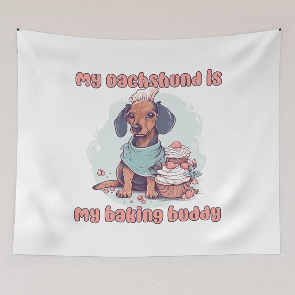 Item preview, Dachshund Baking Buddy II - A Cute Design for Bakers and Dog Lovers designed and sold by brindled.