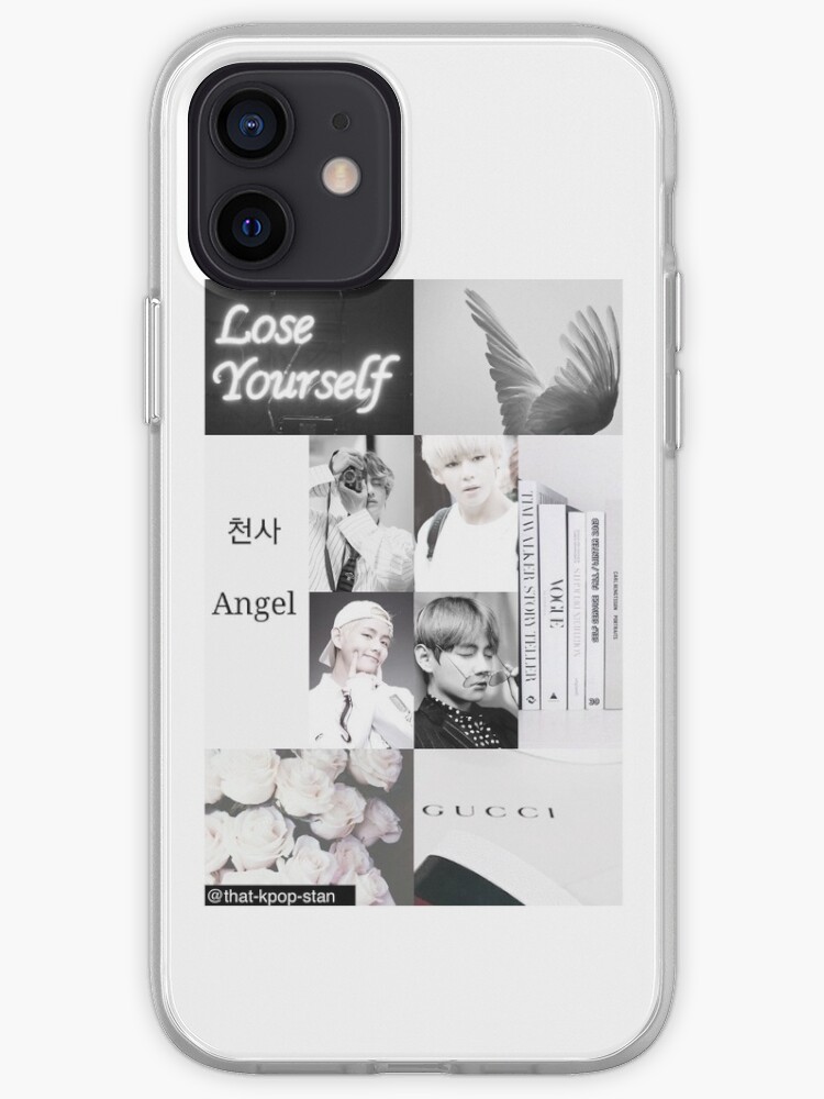 Bts V White Aesthetic Collage Iphone Case Cover By That Kpop Stan Redbubble