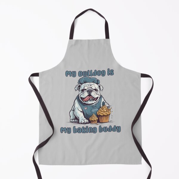 Item preview, English Bulldog Baking Buddy - A Cute Design for Bakers and Dog Lovers designed and sold by brindled.
