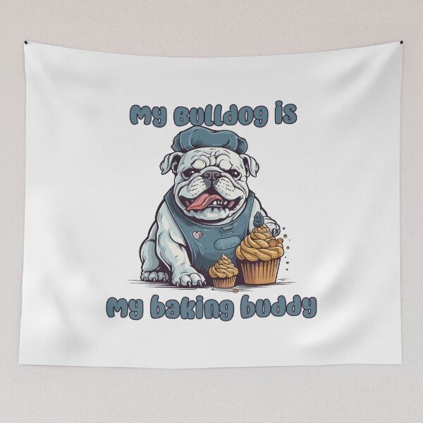 Item preview, English Bulldog Baking Buddy - A Cute Design for Bakers and Dog Lovers designed and sold by brindled.