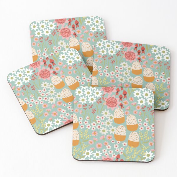 Item preview, Australiana Floral Quilt in Teal designed and sold by The Wattle Studio.