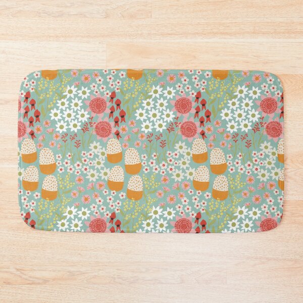 Item preview, Australiana Floral Quilt in Teal designed and sold by The Wattle Studio.