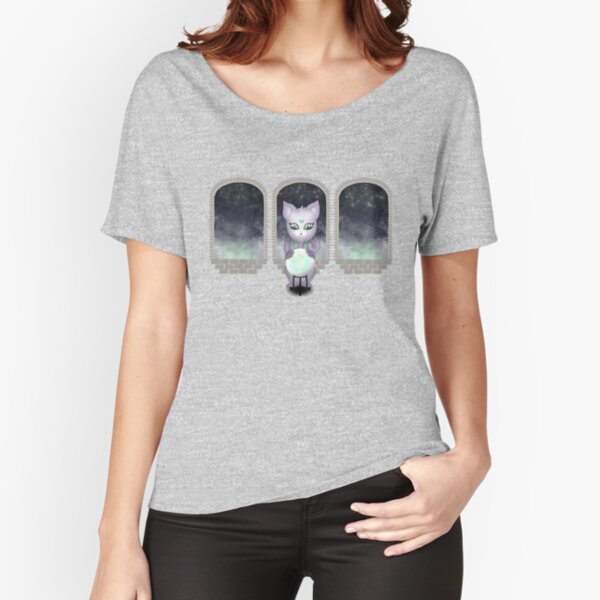 Mystic Miku | Crystal Ball & Zodiac | Light Purple Relaxed Fit T-Shirt