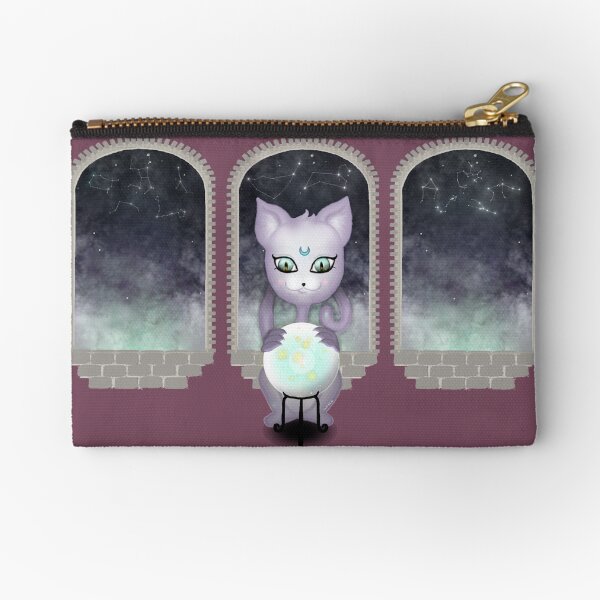 Mystic Miku | Crystal Ball & Zodiac | Light Purple Zipper Pouch