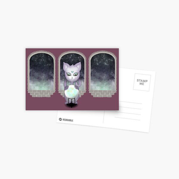Mystic Miku | Crystal Ball & Zodiac | Light Purple Postcard