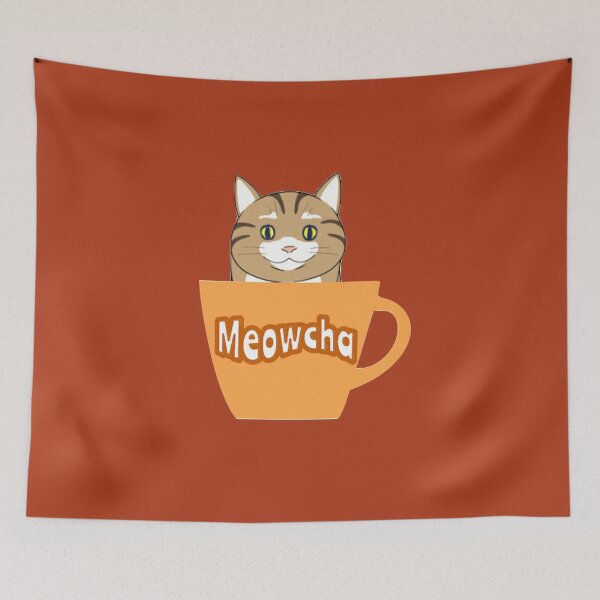 Item preview, Meowcha mocha cat designed and sold by glowvim.