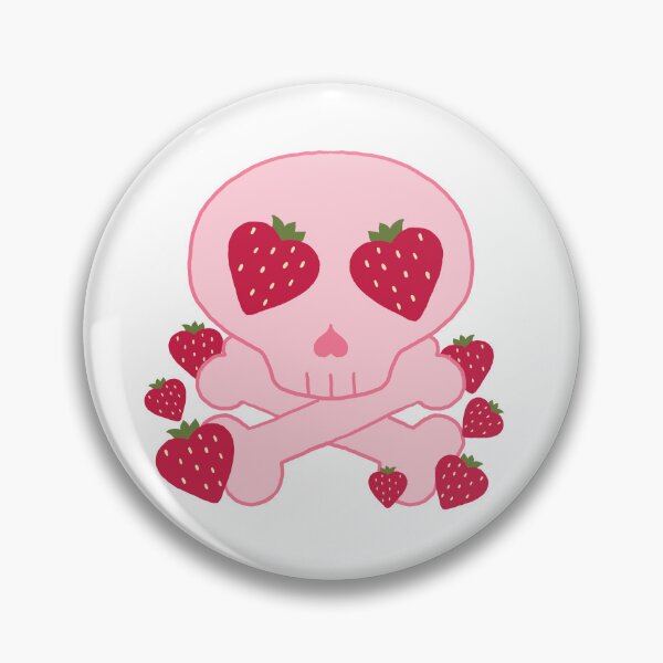 Item preview, pink strawberry skull  designed and sold by frog-liege.