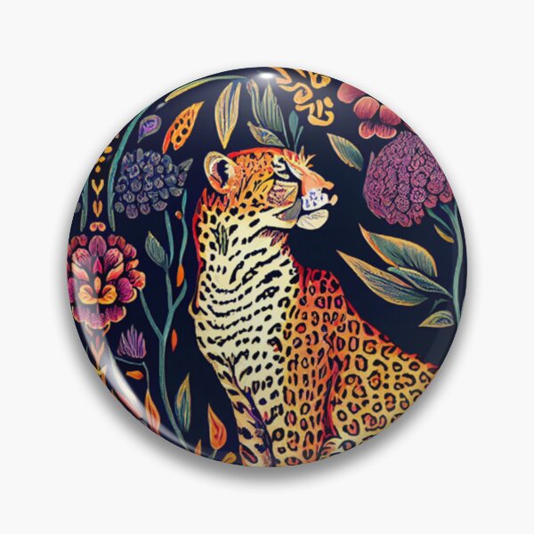 Item preview, cheetah and flowers Pattern designed and sold by zoldi.
